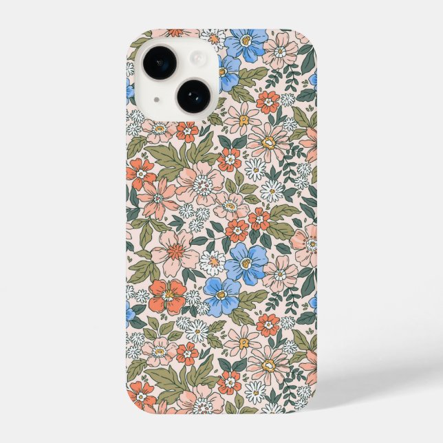 Funda Para iPhone Patrón de flor del jardín de coral (Reverso )