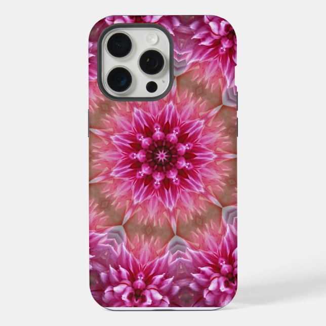 Funda Para iPhone Patrón de Flor Rosa Mandala Geométrico-67545 (Reverso )