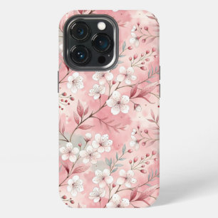 Funda Para iPhone 13 Pro Patrón de flor sakura rosado