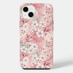 Funda Para iPhone 14 Plus Patrón de flor sakura rosado
