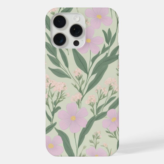 Funda Para iPhone Patrón de Floración de Jardín Suave (Reverso )