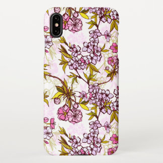 Funda Para iPhone XS Max Patrón de florecimiento de cerezo con