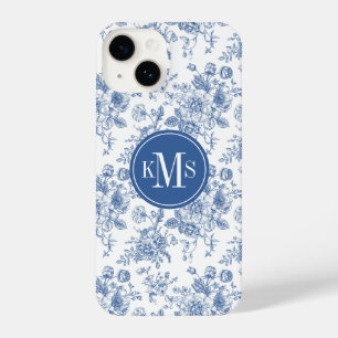 Funda Para iPhone 14 Patrón de flores azules