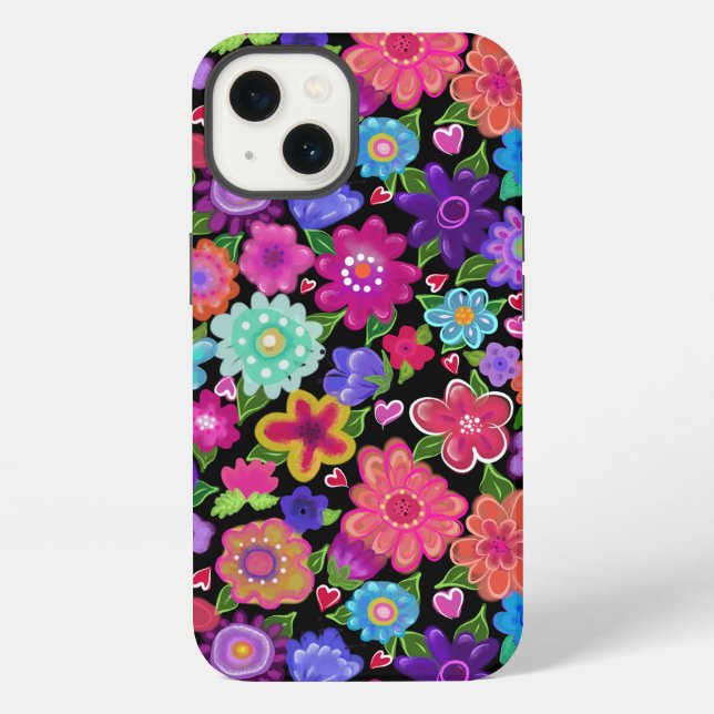 Funda Para iPhone Patrón de flores boho más hermoso (Reverso )