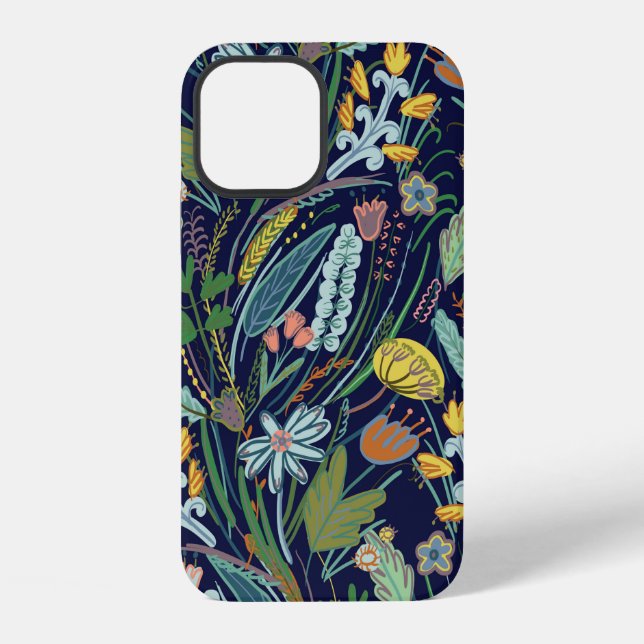 Funda Para iPhone Patrón de flores de campo (Reverso )