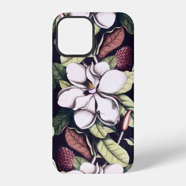 Funda Para iPhone Patrón de flores de magnolia  (Reverso )
