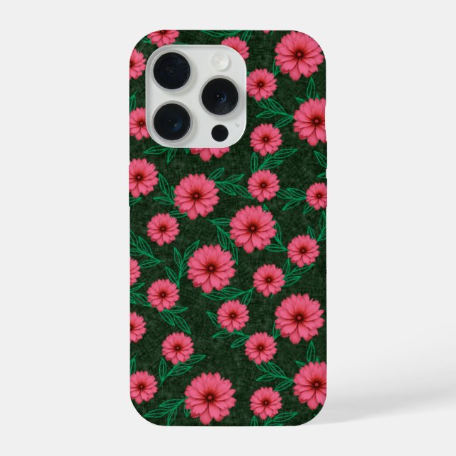 Funda Para iPhone Patrón de flores lindas (Reverso )