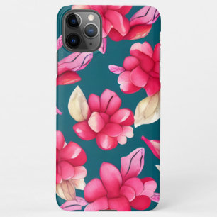 Funda Para iPhone 11Pro Max Patrón de flores rosadas retro 