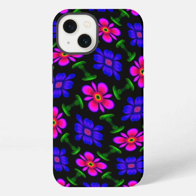 Funda Para iPhone Patrón de flores rosas adorables (Reverso )