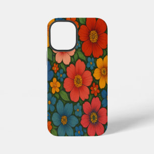 Funda Para iPhone 12 Mini Patrón de flores silvestres brillantes y sin costu