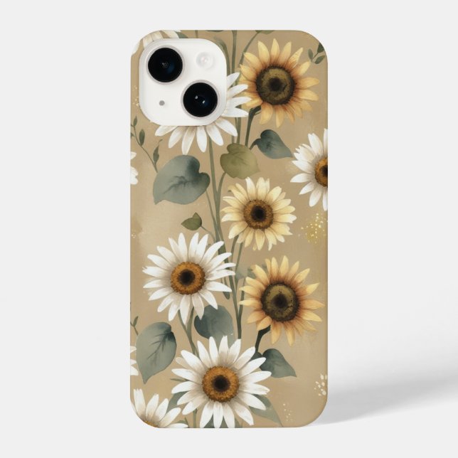 Funda Para iPhone "Patrón de flores silvestres de Boho para estuche  (Reverso )