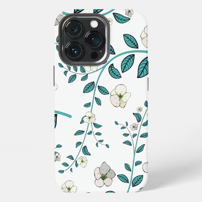 Funda Para iPhone Patrón de flores sin costuras (Reverso )