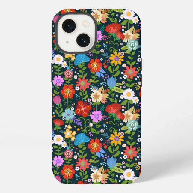 Funda Para iPhone Patrón de flores sin costuras Ditsy-13554 (Reverso )