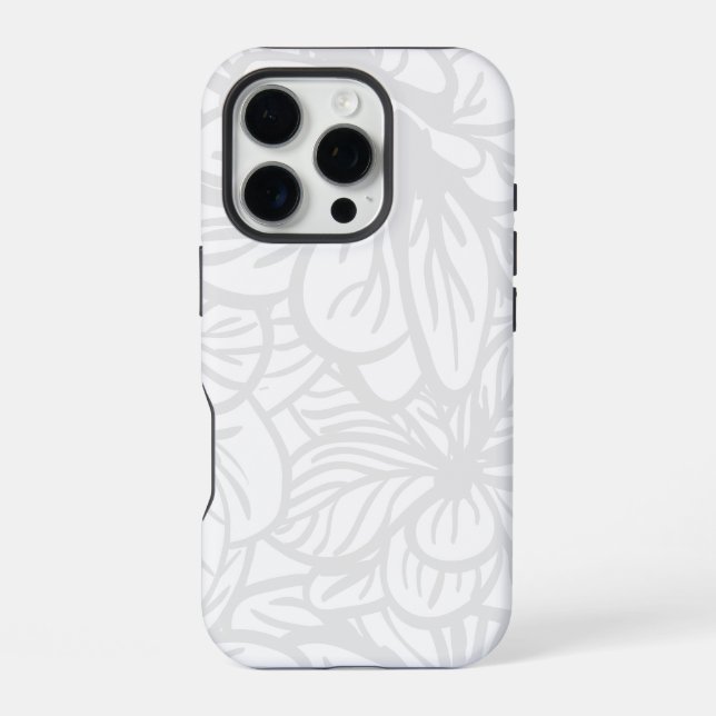 Funda Para iPhone Patrón de fondo blanco sin soldadura (Reverso )