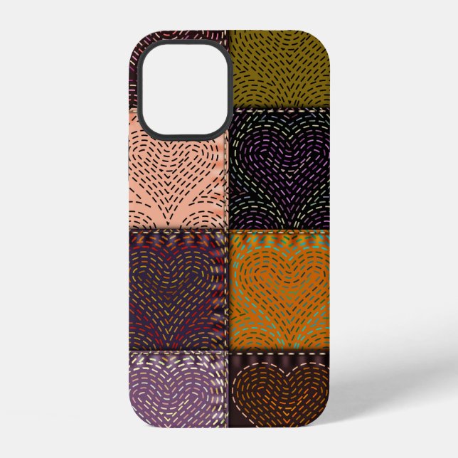 Funda Para iPhone Patrón de fondo sin fisuras. El patchwork con em (Reverso )