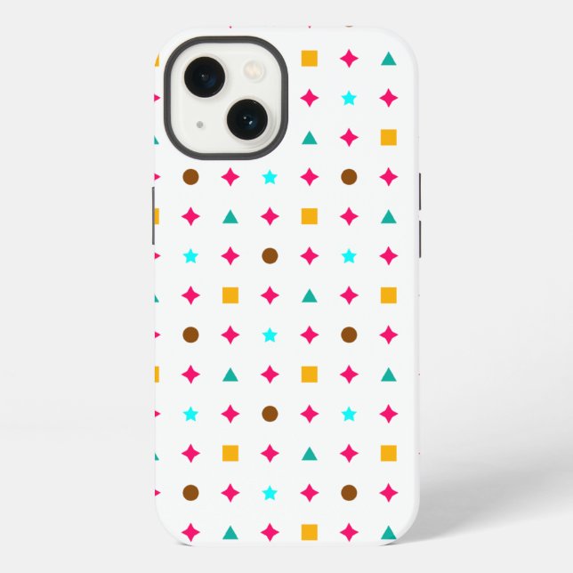 Funda Para iPhone Patrón de formas Alaia Multicolor (Reverso )