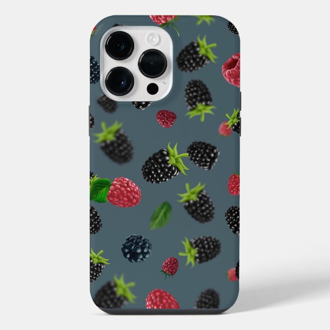 Funda Para iPhone Patrón de frambuesa 2 (Reverso )
