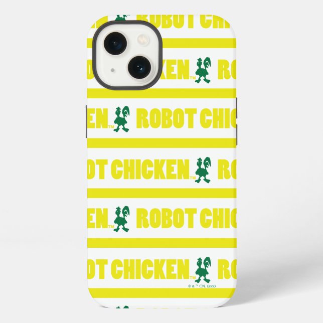 Funda Para iPhone Patrón de franjas de Robot Chicken (Reverso )