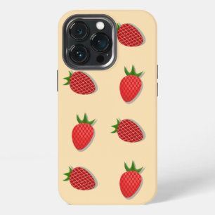 Funda Para iPhone 13 Pro Patrón de fresa para fruta de verano buenas vibras