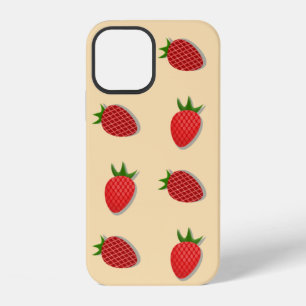 Funda Para iPhone 12 Patrón de fresa para fruta vibraciones veraniegas