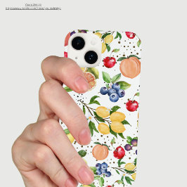 Funda Para iPhone 14 Patrón de fruta colorido Bayas azules de cítricos