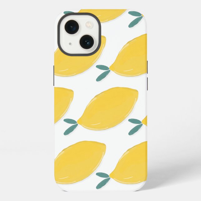 Funda Para iPhone Patrón de fruta limón (Reverso )