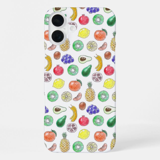 Funda Para iPhone Patrón de frutas (Reverso )