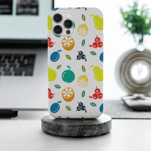 Funda Para iPhone Patrón de frutas, ciruela, Naranja, limón, pera, m (Subido por el creador)