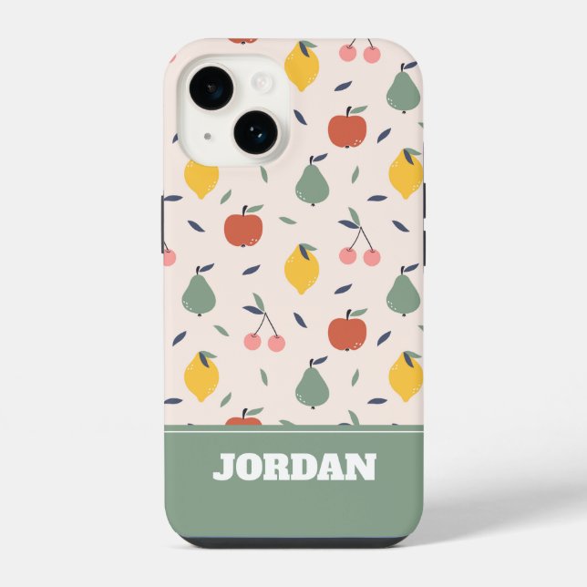 Funda Para iPhone Patrón de frutas de corte (Reverso )