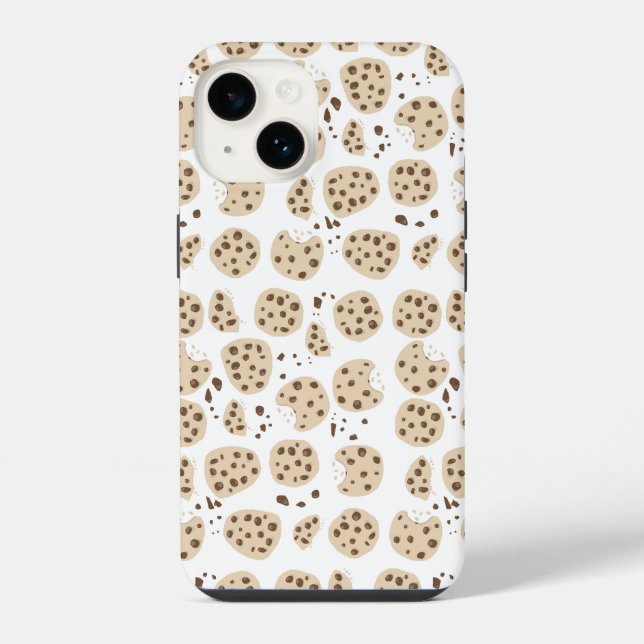 Funda Para iPhone Patrón de Galletas con Chips de Chocolate (Reverso )
