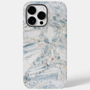Funda Para iPhone 14 Pro Max Patrón de geoda azul turquesa blanco azulado bonit