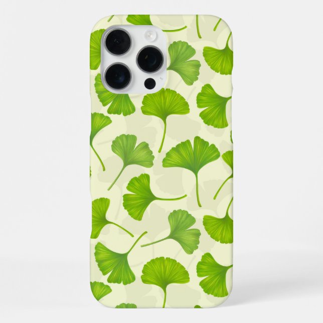 Funda Para iPhone Patrón de Ginkgo en blanco roto (Reverso )