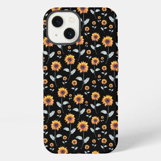 Funda Para iPhone Patrón de girasol (Reverso )