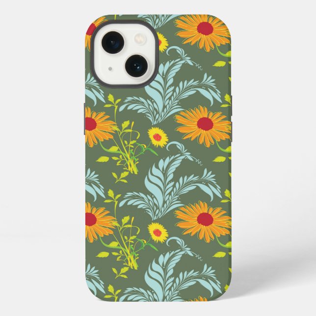 Funda Para iPhone Patrón de girasoles (Reverso )