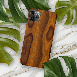 Funda Para iPhone 16 Pro Max Patrón de grano de madera de roble marrón antiguo