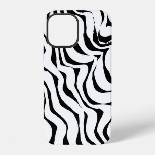 Funda Para iPhone 12 Patrón de grunge de pincel. Blanco y negro vintage