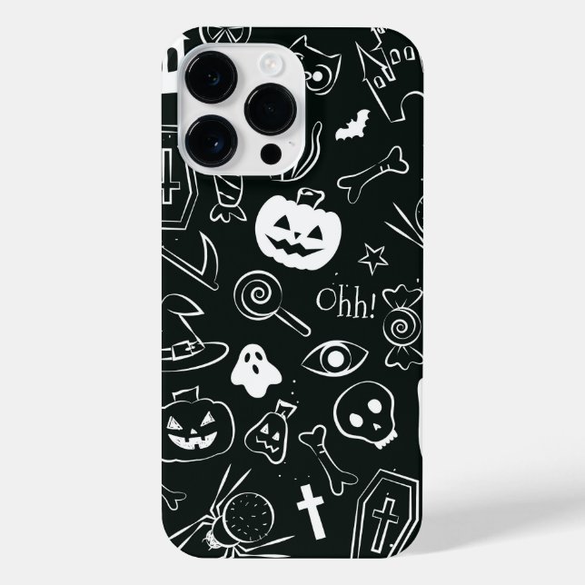 Funda Para iPhone Patrón de Halloween 1 (Reverso)
