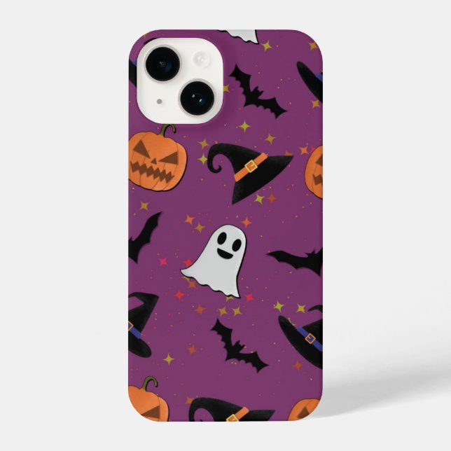 Funda Para iPhone Patrón de Halloween sin foco (Reverso )