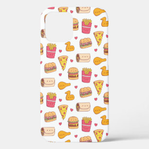 Funda Para iPhone 12 Patrón de hamburguesa de sándwich de pizza de burr