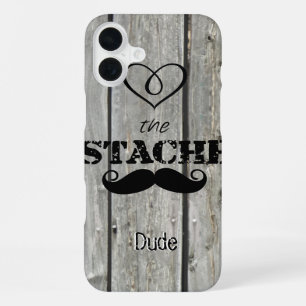 Funda Para iPhone 16 Plus Patrón de Hipster Bigote Sr.