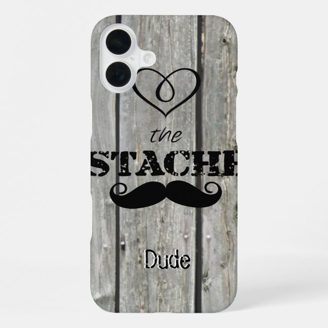 Funda Para iPhone Patrón de Hipster Bigote Sr. (Reverso )