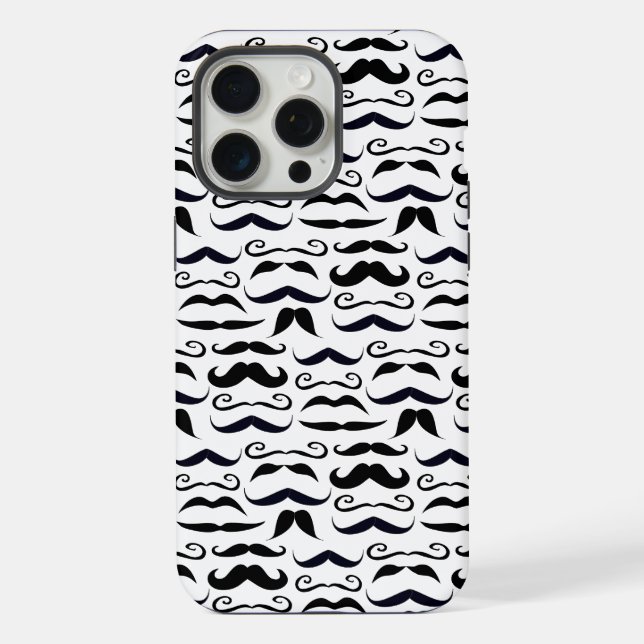 Funda Para iPhone Patrón de Hipster Sr. Bigote (Reverso )