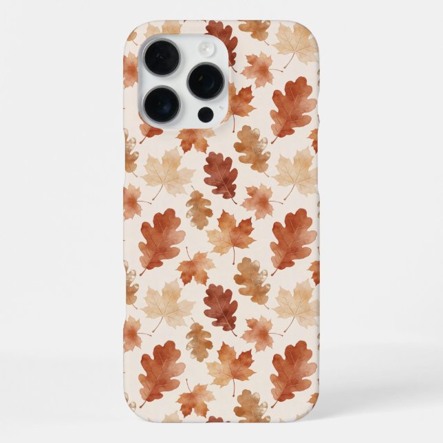Funda Para iPhone Patrón de hoja de otoño acogedor (Reverso )