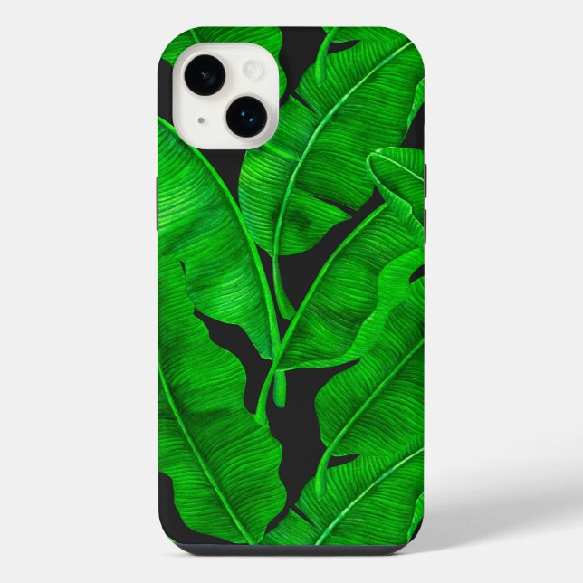 Funda Para iPhone Patrón de hojas de banano (Reverso)