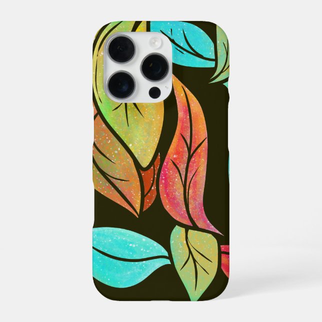 Funda Para iPhone Patrón de hojas de otoño (Reverso)