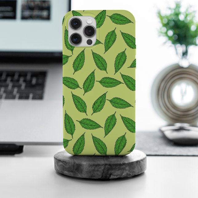 Funda Para iPhone Patrón de hojas, patrón de hojas, hojas de primave (Subido por el creador)
