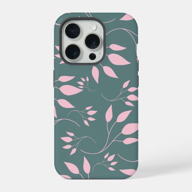 Funda Para iPhone Patrón de hojas sin costuras (Reverso )