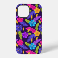 Patrón de hojas y flores tropicales-23857