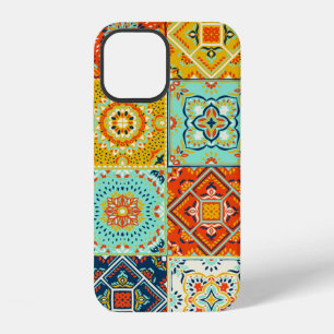 Funda Para iPhone 12 patrón de ilustración de mosaico de azulejos marro