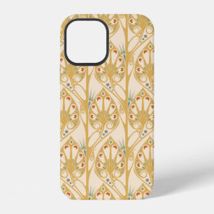 Funda Para iPhone 12 patrón de ilustración retro art nouveau